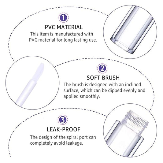 AMORIX 50PCS Fish Scales Lip Gloss Tubes with Wand 5ml Empty Lip Gloss Containers Lipgloss Supplies + 3pcs Syringes for DIY Lip Gloss Base