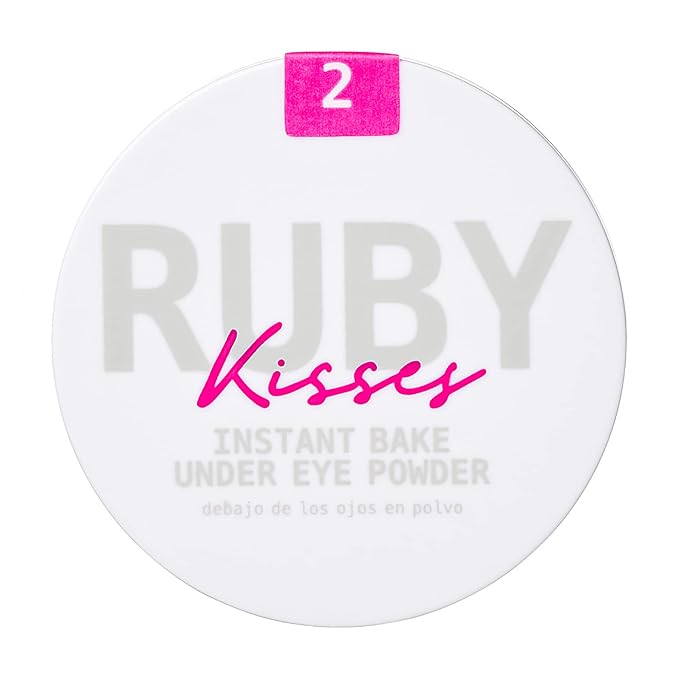 Ruby Kisses Instant Bake Undereye Powder - Vegan, Cruelty Free Powder for Brightening Eyes and Smudge-Free Makeup