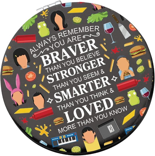 WSNANG Belcher Family Travel Compact Pocket Makeup Mirror Belcher and Linda Fans Gift TV Show Merchandise for Women (Bb Mirror-T)