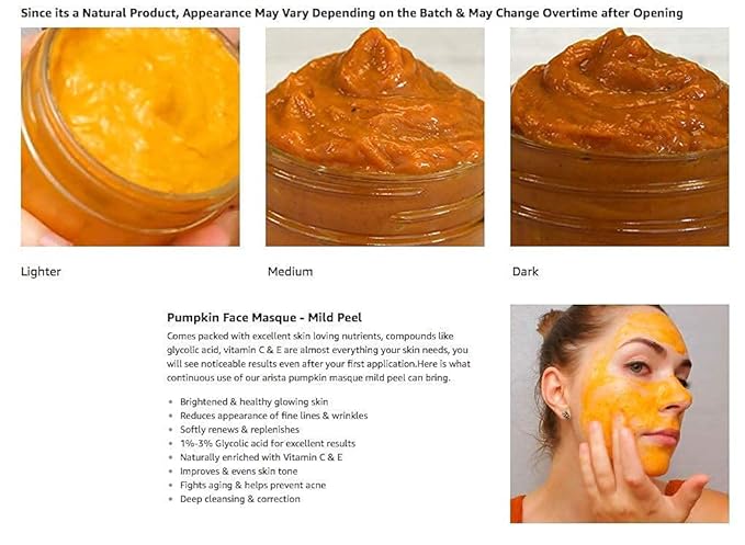L&I Apothecary 4 fl. Oz. Arista Pumpkin Enzyme Mask - Exfoliating mask for Uneven tone, Fine lines and Dullness. Clarifying mask.
