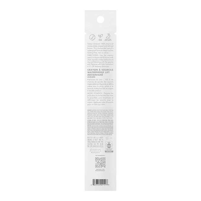 e.l.f. Instant Lift Waterproof Brow Pencil, Long-Lasting Eyebrow Pencil For Grooming & Shaping Brows, Vegan & Cruelty-free, Auburn