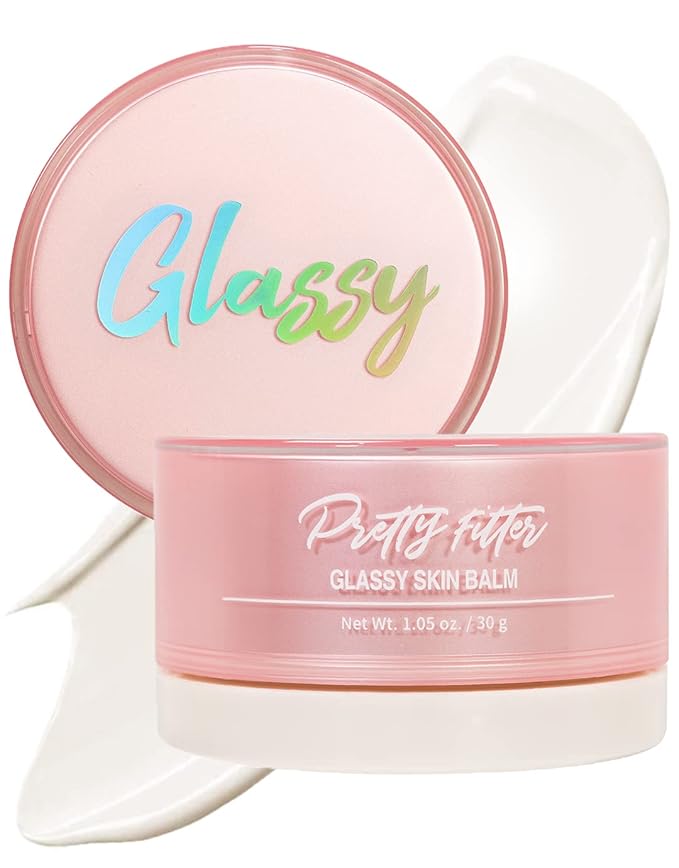 TOUCH IN SOL Pretty Filter Glassy Skin Balm Primer 1.05 oz. β Skin Smooth Moisturizing Primer before Makeup - Natural Glow Face Cream Moisturizer with Shea Butter and Rose Flower Water