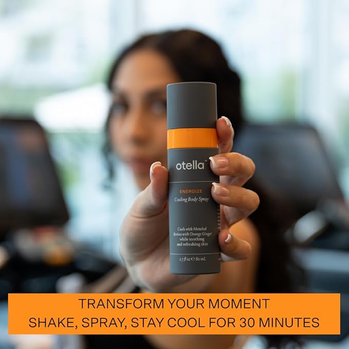 Cooling Body Spray with Menthol and Aromatherapy Orange Ginger Scent to help you Energize, 2.7 oz. | Anytime Immediate Heat Relief | TSA Approved | Gluten Free | Vegan | Paraben Free