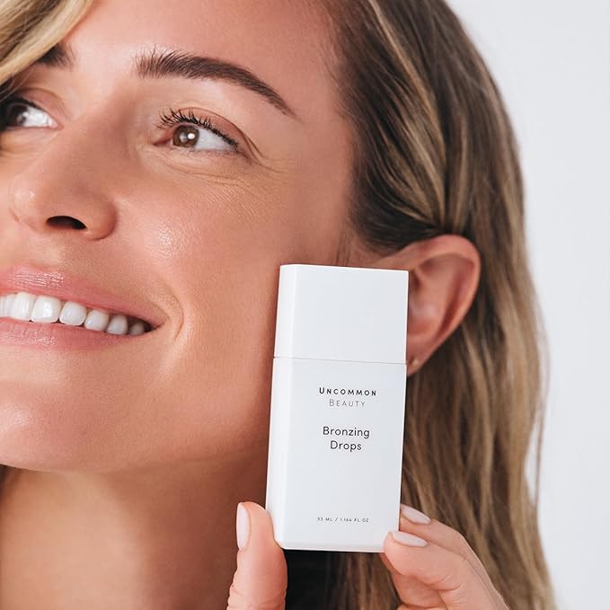 Bronzing Drops - Liquid Bronzer Face Drops with Glycerin - All Skin Types, Vegan, Cruelty Free, Fragrance Free, 1.164 FL OZ