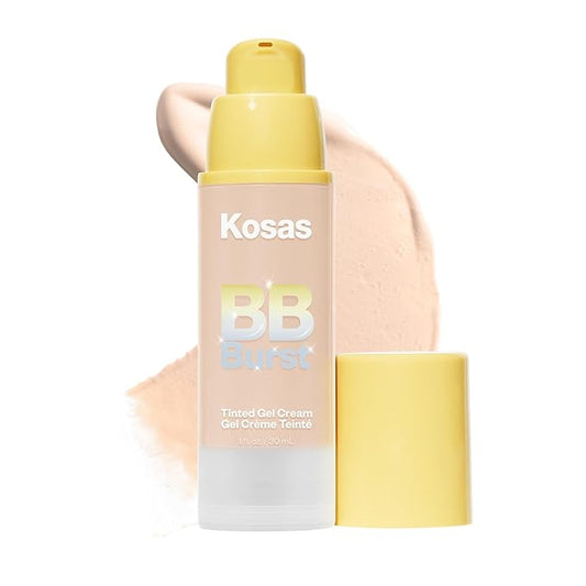 Kosas BB Burst Tinted Face Gel Cream - Supports Healthy CollagenSmoothes Skin, Hydrates & Moisturizes - Lightweight Buildable Coverage - Light Cool 13, (1 Oz/30 ML)