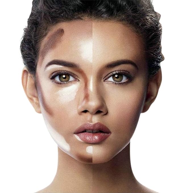 Face Shimmer Highlighter Natural Face Glow Highlighter Makeup Shiny White Powder Hypoallergenic Long-lasting Makeup Sweat-Proof and Waterproof 2.7 oz E9503-01