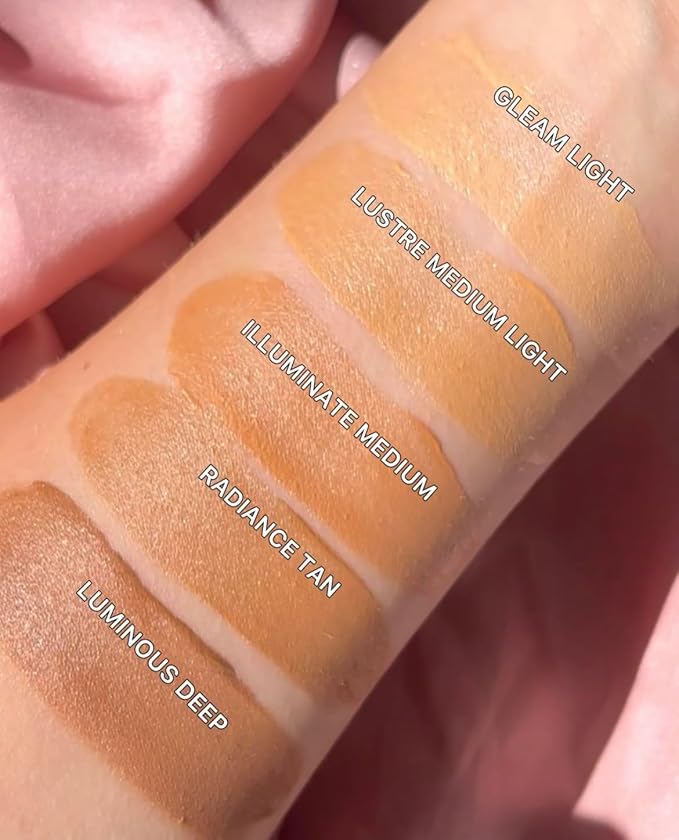 Revolution, Bright Light Face Glow, Lightweight & Brightening Multi-Use Skin Tint, Illuminating and Natural Glow Finish, Illuminate Medium, 0.77 Fl. Oz