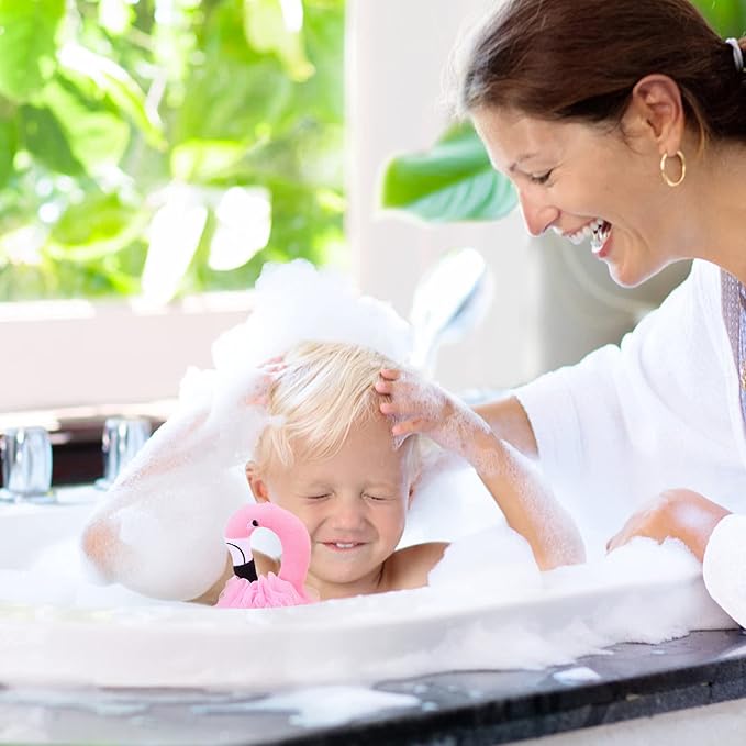 Beaupretty Loofah for Kids: Flamingo Loofah - Bath Sponges for Shower -Body Scrubber