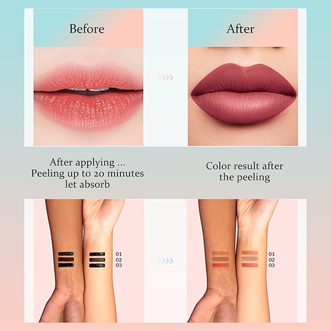 aopoka Peel Off Lip Liner Stain Velvet Tint – Long-Lasting, Moisturizing, Non-Sticky Matte Lip Lacquer, Highly Pigmented, Smudge-Proof Liquid Lipstick Makeup #Brownish Red