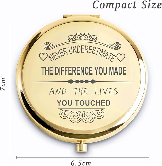 Personalized Gifts for Women Girls, Inspirational Compact Mirrors, 2025 Graduation Gifts for Her, Unique Mothers Day Birthday Gifts for Mom Sister Wife Daughter Niece, Friendship Gifts for Friends