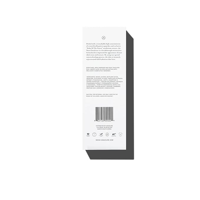 Hanacureยฎ Nano Emulsion Moisturizer - 40ml - Weightless Anti-Aging Moisturizer for Face, Skin Firming and Tightening Lotion