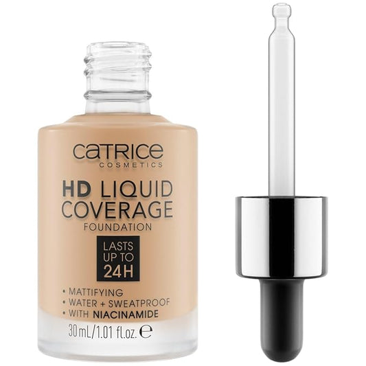 Catrice | HD Liquid Coverage Foundation | High & Natural Coverage | Vegan & Cruelty Free (032 | Nude Beige)