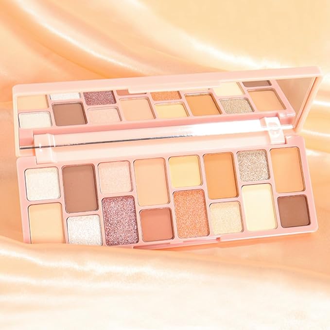 16 Colors Eyeshadow Palette,Matte&Glitter&Shimmer Eyeshadow Makeup,Naturing-Looking,High Pigment Waterproof Eye Shadow Palette Makeup, 100% Cruelty-free (03#Nude Series)