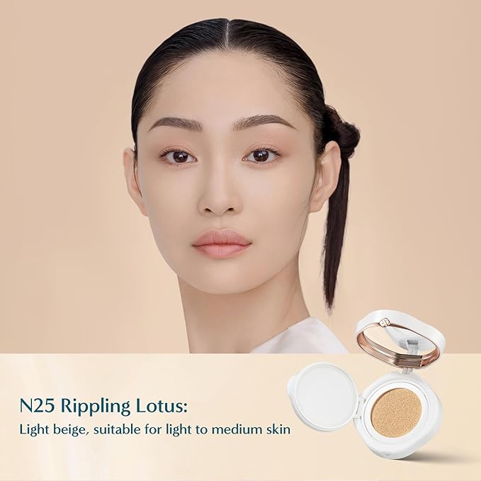 Florasis Flawless Jade Breathable Weightless Matte Cushion Foundation (N25 Rippling Lotus, 1 Count)