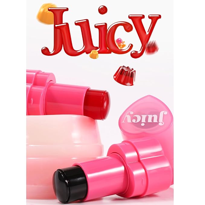 Cooling Water Jelly Tint Blush, Multi-Use Love Blush Tint Stick, Sheer Lip & Cheek Stain Makeup Stick, Moisturizing Buildable Bouncy Jelly Texture, Cruelty Free (01#, 0.32oz)