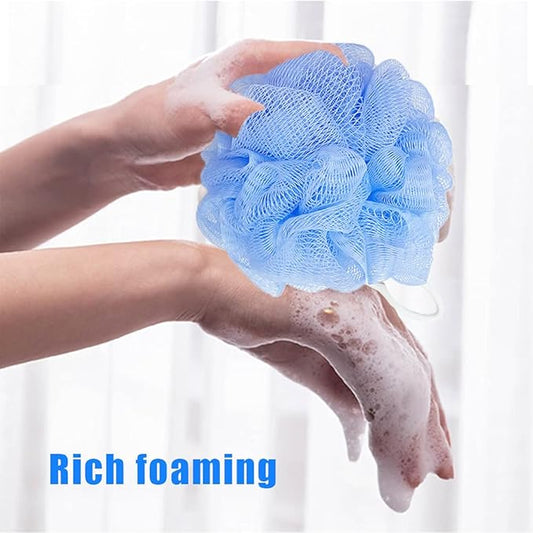 10 Pcs Bath Loofah Shower,Small Mesh Sponge Pouf Colorful Exfoliating Scrubber for Kids Women Men Body Wash,Random Color