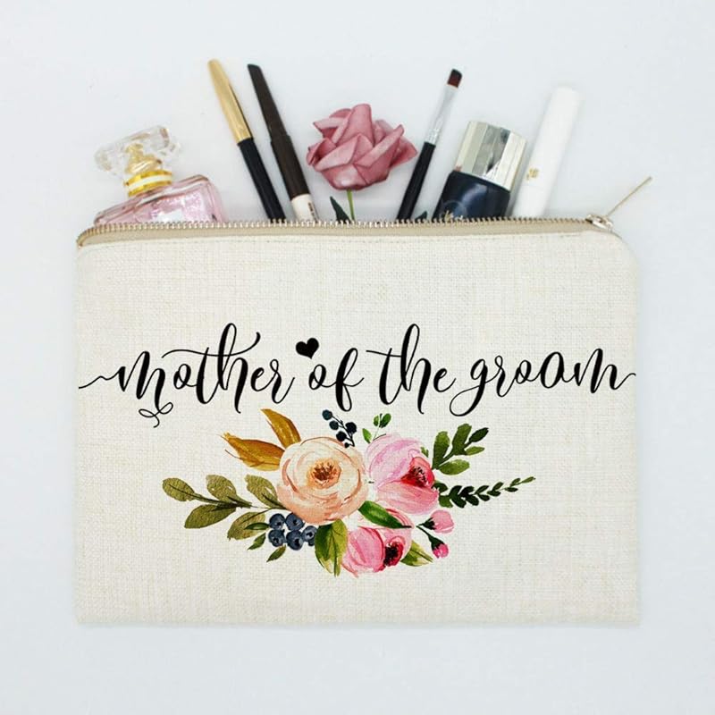 Mother of the Groom Cosmetic Bag, Mother of the Groom, Wedding Party Gift, Bridal Gift, Mother Gift, Groom's Mother, Makeup Bag, Wedding Makeup Bag, Bag