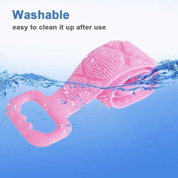 Silicone Back Scrubber for Shower, Silicone Body Scrubber for Men and Women, Silicone Bath Body Brush, Deep Clean & Invigorate Your Skin