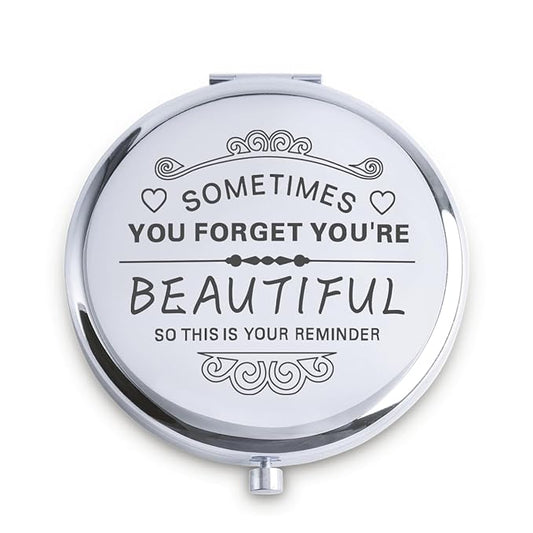 Personalized Gifts for Women Girls, Inspirational Compact Mirror, 2025 Graduation Gifts for Her, Unique Mothers Day Birthday Gift for Mom Wife Sister Daughter Niece Friend Granddaughter Grandma Aunt