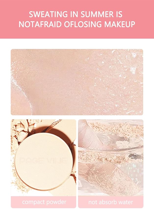 Dau Dau SILK DREAM Double Layer Matte Compact Powder,Blendable Oil Free Foundation Powder,Full Coverage with Flawless Finish