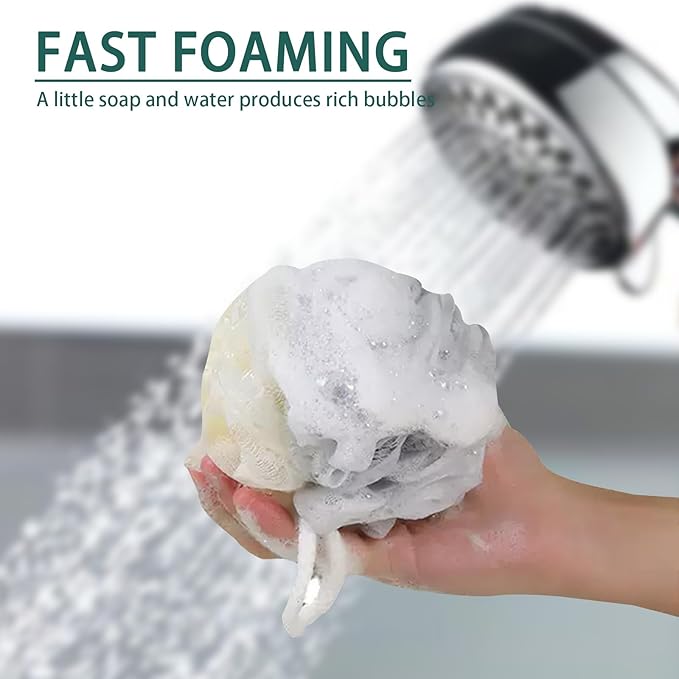 24 Pack Travel Loofah, Individually Wrapped Small Loofah Shower Pouf, 4 inch Mini Bath Sponges for Shower, Multicolor
