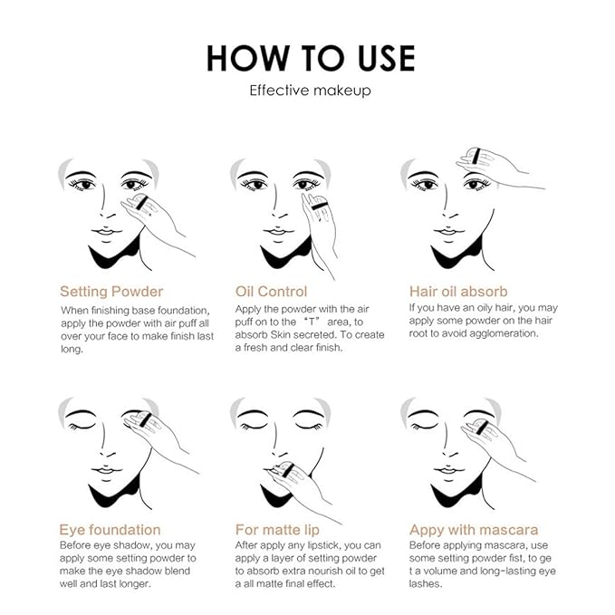 MAEPEOR Matte Setting Loose Powder 8 Colors Smooth and Lightweight Face Powder for Brightening and Setting Makeup with Face Puff (02 Rocks)