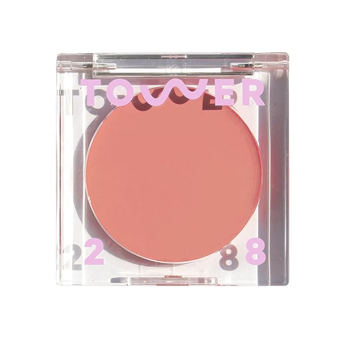 Tower 28 Beauty BeachPlease Cream Blush for Cheeks and Lips - Multi-Purpose Lip and Cheek Tint in Rosy Nude - for Sensitive Skin β Color MAGIC HOUR, Luminous Finish