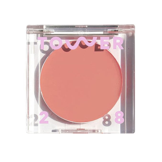 Tower 28 Beauty BeachPlease Cream Blush for Cheeks and Lips - Multi-Purpose Lip and Cheek Tint in Rosy Nude - for Sensitive Skin β Color MAGIC HOUR, Luminous Finish