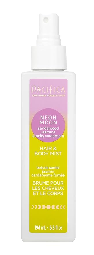 Pacifica Hair & Body Mist - Neon Moon Hair & Body Spray for Women βw/Sandalwood, Jasmine & Spices Perfumes for Women - Hair Perfume - Alcohol-Free Vegan & Cruelty-Free Clean Beauty