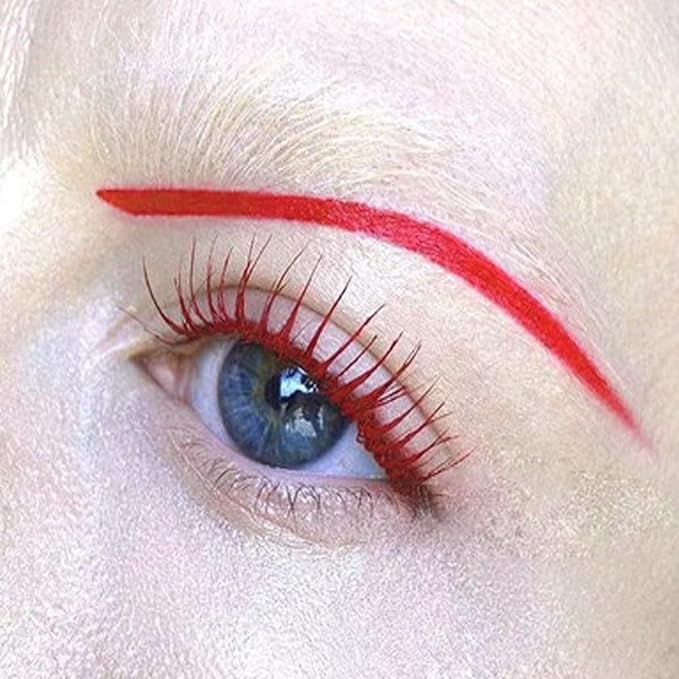 Maydear Red Mascara for Eyelashes, Waterproof Colored Mascara Long Lasting Smudgeproof Color Mascara for Women Fast Dry Lengthening Eye Makeup Party Stage Use