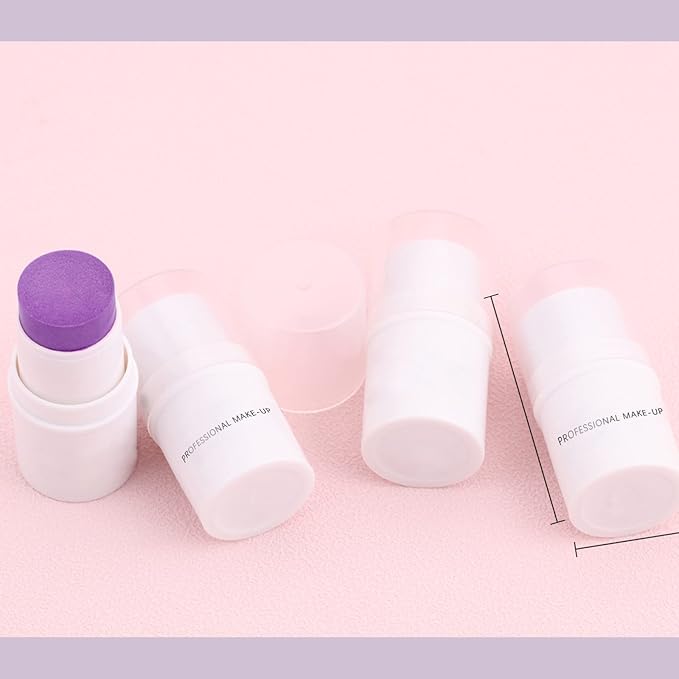 4 Colors Cream Blush Highlighter Contour Blush Stick Creamy Cosmetics Stick Set, 4 in 1 Waterproof and Long Lasting Bronze Stick Moisturizer Makeup Sticks