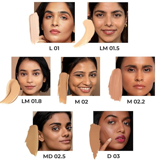 RUBY'S ORGANICS Liquid Foundation | Waterproof Full Coverage Long Lasting | Matte & Poreless, Full Coverage Blendable Normal to Oily Skin | Paraben and Synthetic Free| Shade LM 01.5, 30 ML