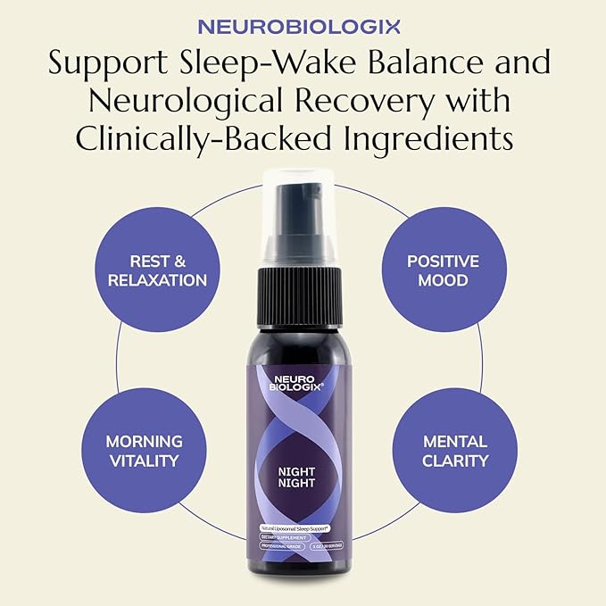 Night Night Liposomal Spray β Non-Habit-Forming Sleep Supplement with Melatonin & GABA - Fast-Absorbing Sleep Spray to Promote Rest, Relaxation & Positive Mood - Allergen-Free & Vegan