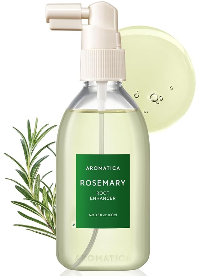 AROMATICA Root Enhancer Rosemary Water Spray for Hair Growth β Korean Hair Care Oil for Scalp Detox β Flaky & Itchy & Dry Scalp Treatment β Free from Sulfate, Silicone, and Paraben (3.38oz)