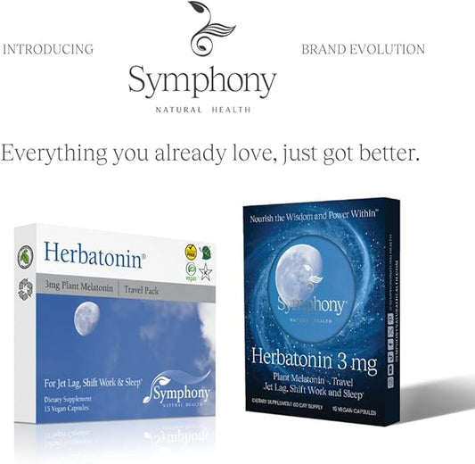 3mg - The First Natural Plant Melatonin Adult Sleep Aid, Circadian Rhythm Support for Jet Lag, Shift Work, General Sleeplessness β (Includes 2 Travel Packs: 30 Pure Vegan Capsules)