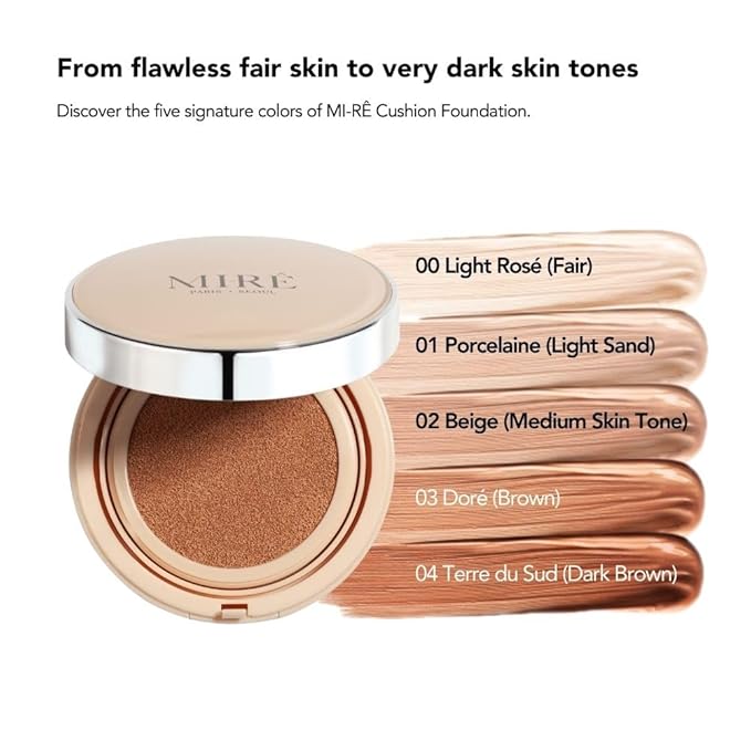 BiBi NOVA Velvet Finish All in 1 Cushion Foundation Refill βLong Lasting, Full Coverage for All Skin Types (0.67oz) (02 Beige)