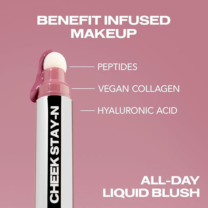 Sacheu Cheek STAY-N Liquid Blush for Cheeks β High Pigment, Buildable, Lightweight Cream Blush Infused With Squalane, for Dewy & Radiant Flushed Cheeks β Long-lasting & Cruelty Free, I'm Guilty