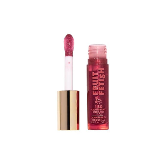 Milani Fruit Fetish Lip Oil with Vitamin E for Instant Hydration, Fruit Extract Infused Lip Treatment and Moisturizing Lip Gloss - Cranberry