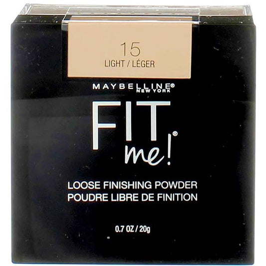 Maybelline Fit Me Loose Finishing Powder, 15 Light, 0.7 oz (Pack of 2)