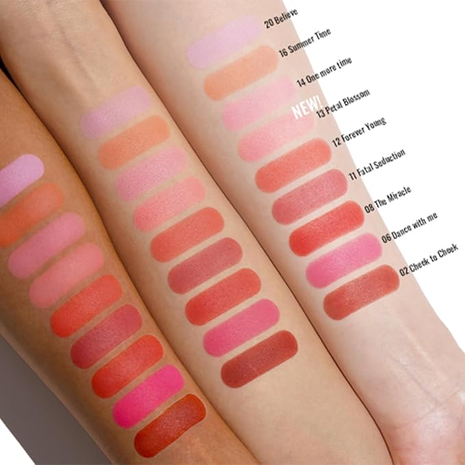 Oulac Hot Pink Blush Makeup| Highly Pigmented Powder Blush| Natural Matte| Shape & Highlight Face| Cruelty-Free Blush with Rose Oil| 06 Dance with me 4.8g
