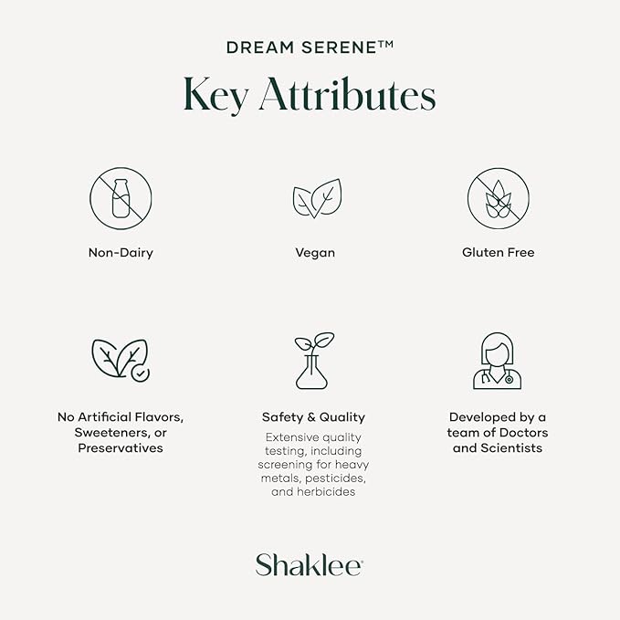Shaklee - Dream Sereneβ’ Melatonin Sleep Aid - Fall Asleep Faster, Wake Up Refreshed - with Melatonin, Valerian, Lemon Balm, L-Theanine - for Ultimate Beauty Sleep - 30 Softgels
