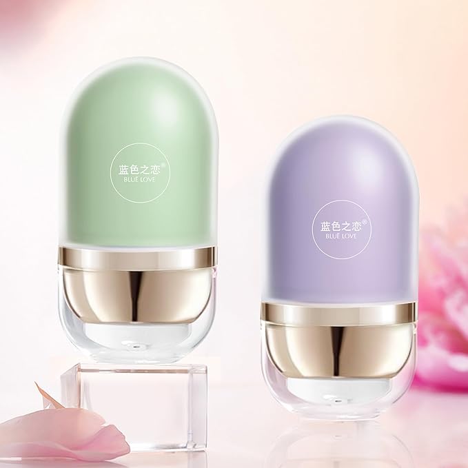 BLUE LOVE 2 in 1 Color Changing Face Primer Liquid Foundation, Makeup Primer for Face Before Makeup, Oil Control Moisturizing Color Corrector Base Primer Makeup, Smooth Skin for Flawless (Mint Green)