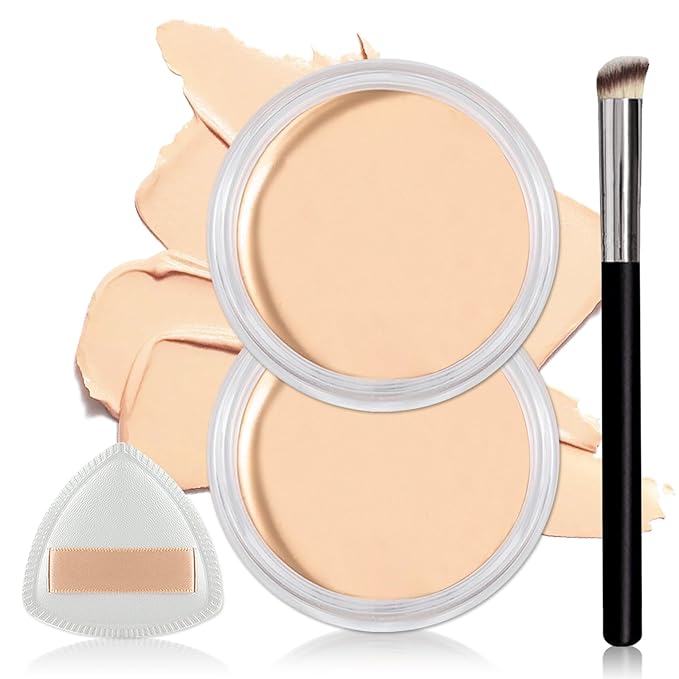 2PCS Under Eye Concealer for Dark Circles Color Correcting,Pro Concealer Full Coverage Tattoo Cover up Makeup,Long-lasting Corrector de Ojeras (2PCS - 01 Chantill)