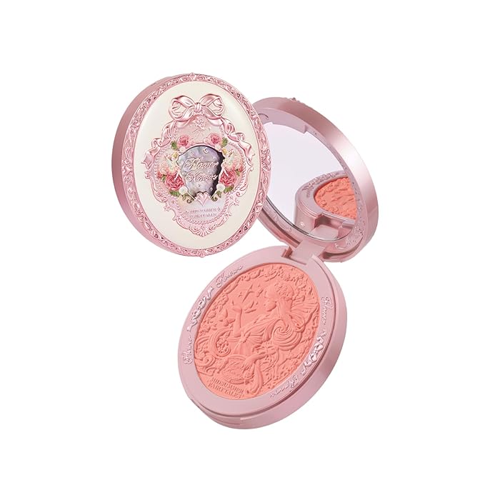 Flower Knows Swan Ballet Embossed Blush,Fushia Matte Finish,Buildable & Blendable Powder Blush for cheeks,Highly Pigmented,Natural Flush for All Skin Tones(01 Blooming Days,5g)