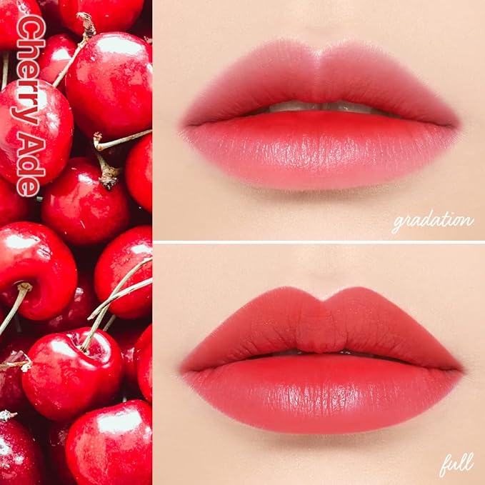 ETUDE Dear Darling Water Tint - Cherry Ade (9g) | Vivid Color Lip Stain with Moisturizing Weightless & Non-sticky Finish Lip Stain | Smudge-proof Lip Tint | Korean Makeup, Kbeauty