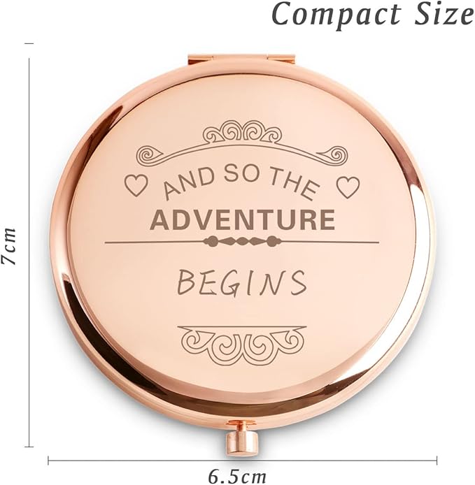 Personalized Gifts for Women Girls, Inspirational Compact Mirrors, 2025 Graduation Gifts for Her, Unique Mothers Day Birthday Gifts for Mom Sister Wife Daughter Niece, Friendship Gifts for Friends