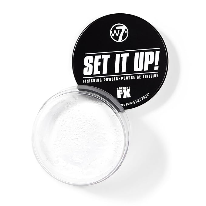 W7 Set It Up Loose Setting Powder & Precision Puff – Translucent, Feather-Light Finishing Powder & Soft Puff for a Flawless, Matte Finish – Easy, Mess-Free Application for Every Makeup Lover!