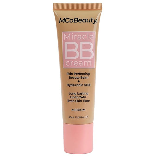 MCoBeauty Miracle BB Cream, Medium, Skin-Perfecting Coverage for Effortless Beauty, Vegan, Cruelty Free Cosmetics