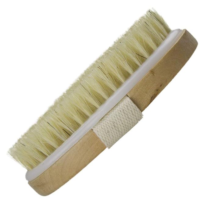 Boolavard Dry Skin Body Brush - Improves Skin's Health And Beauty - Natural Bristle - Remove Dead Skin And Toxins, Cellulite Treatment, Improves Lymphatic Functions, Exfoliates, Stimulates Blood