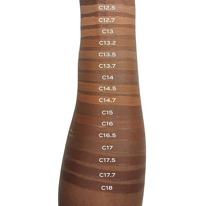 Makeup Revolution Conceal and Define Foundation, Full Coverage & Matte Finish, F13.7 for Dark Skin Tones, Vegan & Cruelty-Free, 0.7 Fl Oz